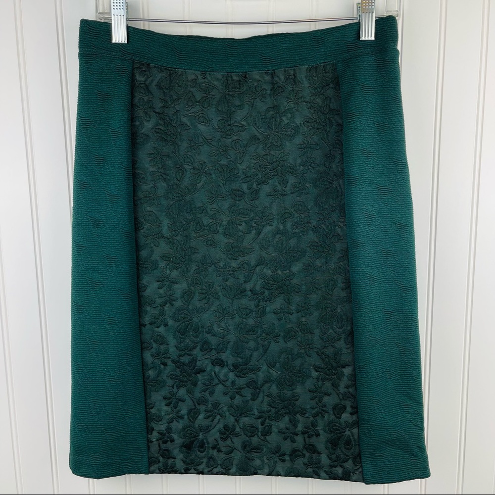 Anthropologie Moulinette Soeurs Piana Green Pencil Skirt Size 10
